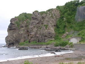 積丹半島　国道（隋道崩落の場？）